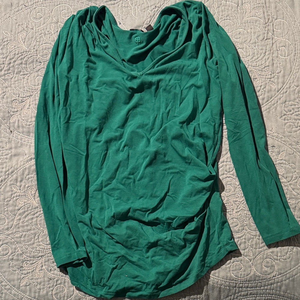 Betabrand Green Long Sleeve Women's Top